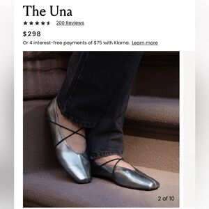 M. Gemi The Una Flats in Gunmetal (size EU 37, US 7)